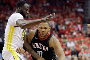 Balanced Rockets rout Golden State, tie series 1-1