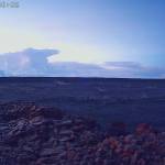 This photo shows the ash plume at the Kīlauea Volcano, taken from a Mauna Loa webcam on Thursday in Hawaii. (U.S. Geological Survey/HVO via AP)