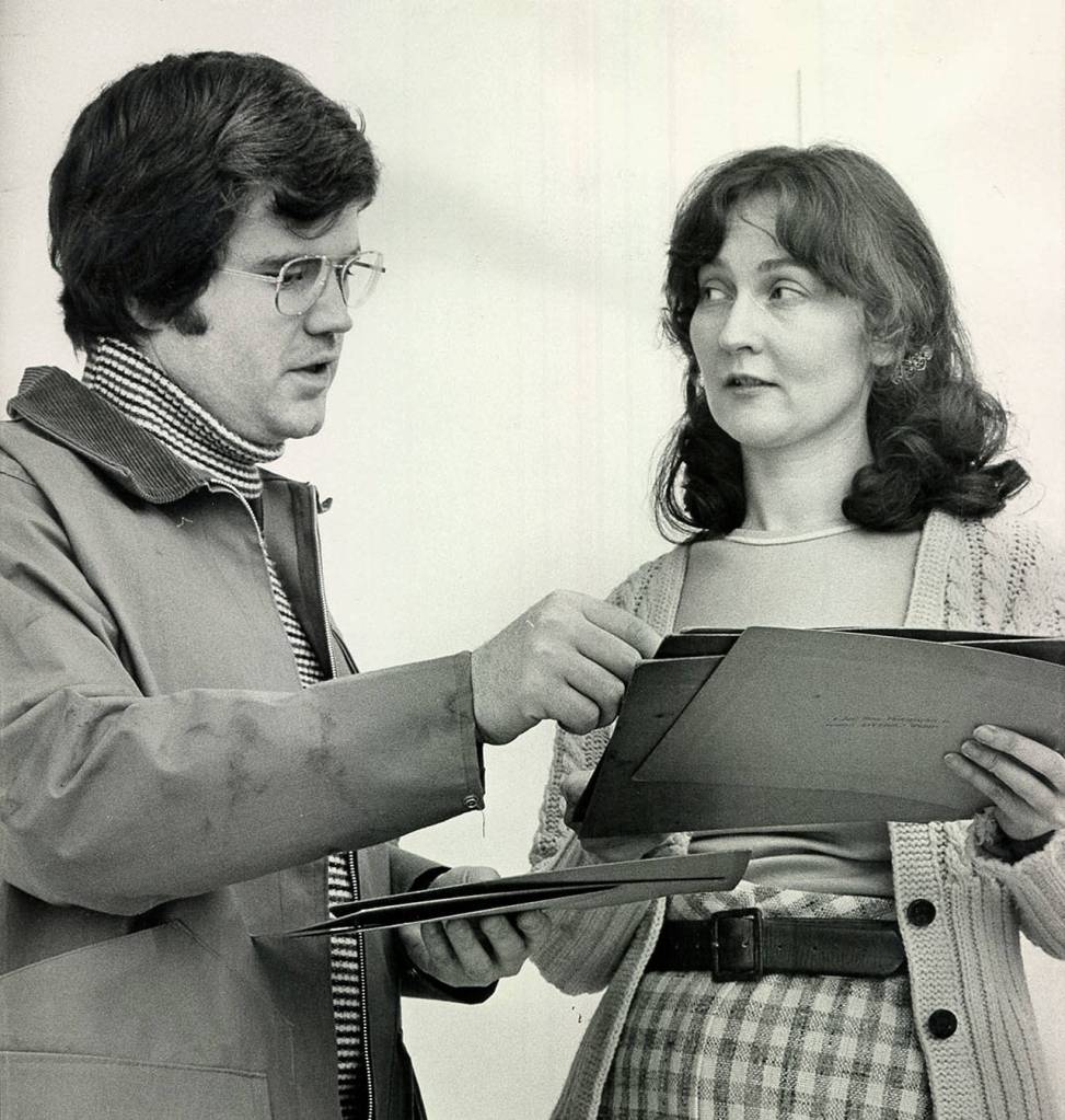 David Dilgard and Margaret Riddle in 1975, two years before they started working at the Everett Public Library