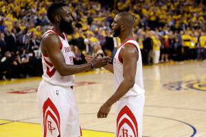 Harden scores 30, Rockets even series at 2 games apiece