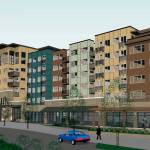 A developer is planning hundreds of apartments plus ground-floor businesses. (Veer Architecture, PLLC)