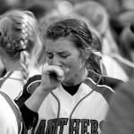 Kevin Clark / The Herald                                Snohomishs Bailey Greenlee reacts Saturday after the Panthers lost to Bonney Lake in the 3A softball championship game at the Regional Athletic Complex in Lacey.