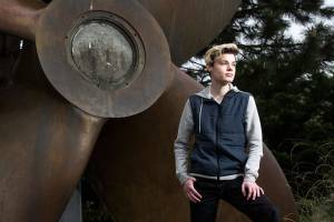 Mariner High School senior Joshua Thompson on Friday, May 18, 2018 in Everett, Wa. (Andy Bronson / The Herald)