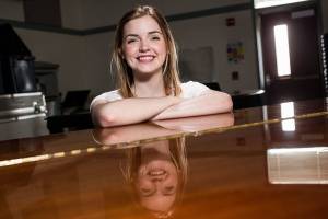 Monroe senior Aly Gutierrez on Thursday, May 17, 2018 in Monroe, Wa. (Andy Bronson / The Herald)