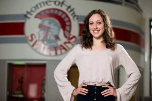 Anna ten Hoopen is heading to the U.S. Naval Academy after graduating from Stanwood High. Her parents were both graduates of the academy. Shot on Wednesday, May 30, 2018 in Stanwood, Wa. (Andy Bronson / The Herald)