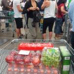 Shoppers wait in line at a Sams Club in Mexico City on Thursday. The Trump administration announced it will impose tariffs on steel and aluminum imports from Europe, Mexico and Canada after failing to win concessions from the American allies. Mexico retaliated quickly saying it would penalize U.S. imports including pork bellies, apples, grapes, cheeses and flat steel. (AP Photo/Marco Ugarte)