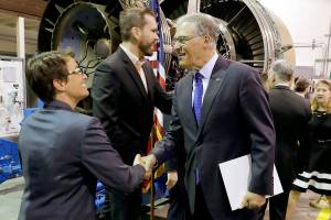 A glowing pitch to entice Boeing avoids some touchy issues