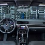 The view out the windshield in this photo may be busy and cluttered, but the interior of the 2018 Volkswagen Passat GT is neat and clean. (Manufacturer photo)