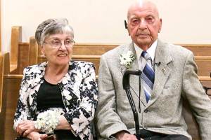 Marilyn Ogden (left) and Kal Leichtman await the judge Wednesday afternoon at the Snohomish County Courthouse in Everett on June 6, 2018. (Kevin Clark / The Herald)