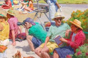 Festival’s poster artist painted nostaglic Edmonds beach scene