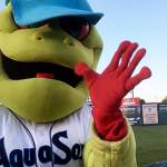The AquaSox mascot, Webbly. (Sue Misao / The Herald)