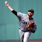 Seattles Rob Whalen throws a pitch during the first inning of a May 27, 2017 game in Boston. (AP Photo/Charles Krupa)