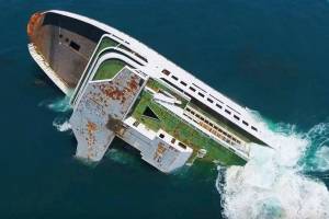 In Delaware, when they retire a ferry they sink it offshore