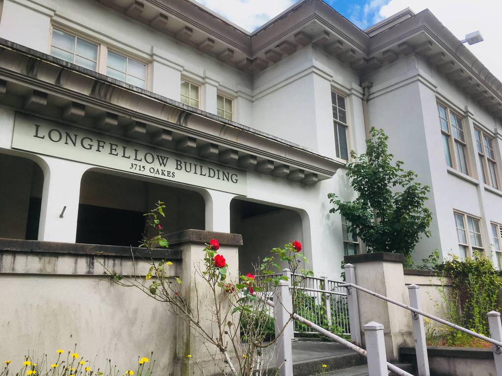 The Longfellow building on Oakes Ave. in Everett has been vacant for about five years. Estimates put the demolition and redevelopment costs at about $1.3 million. The site then will be used for parking. (Sue Misao / The Herald)