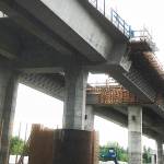 Light-rail construction continues just west of Northgate Mall in Seattle. (Sue Misao / The Herald)