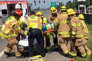 85-year-old hospitalized after US 2 crash near Monroe