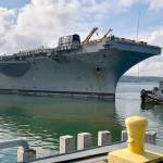 The aircraft carrier USS Nimitz at its homeport in Bremerton. (U.S. Navy photo by Mass Communication Specialist 3rd Class Ian Kinkead)
