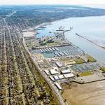 The Everett waterfront is shown in the view looking south. Former Gov. Chris Gregoire is leading an effort to promote Snohomish, King and Pierce counties regionally for economic development. (Port of Everett)