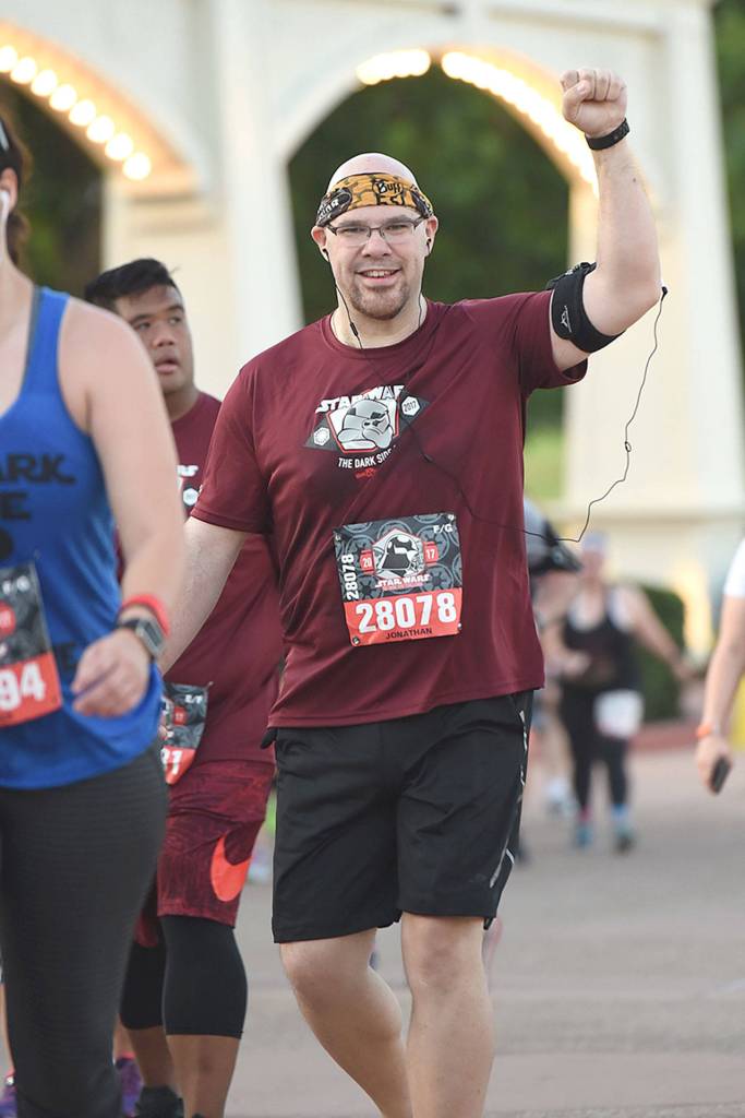 Today Dichter leads a more active lifestyle by running half-marathons and performing improvisational comedy. He also watches what he eats and lifts weights. (Family photo)