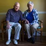 Jim Mallonee and wife, Shirley Mallonee, at Brookdale Silver Lake on July 5 in Everett. Jim and Shirley have been married for 52 years. (Olivia Vanni / The Herald)
