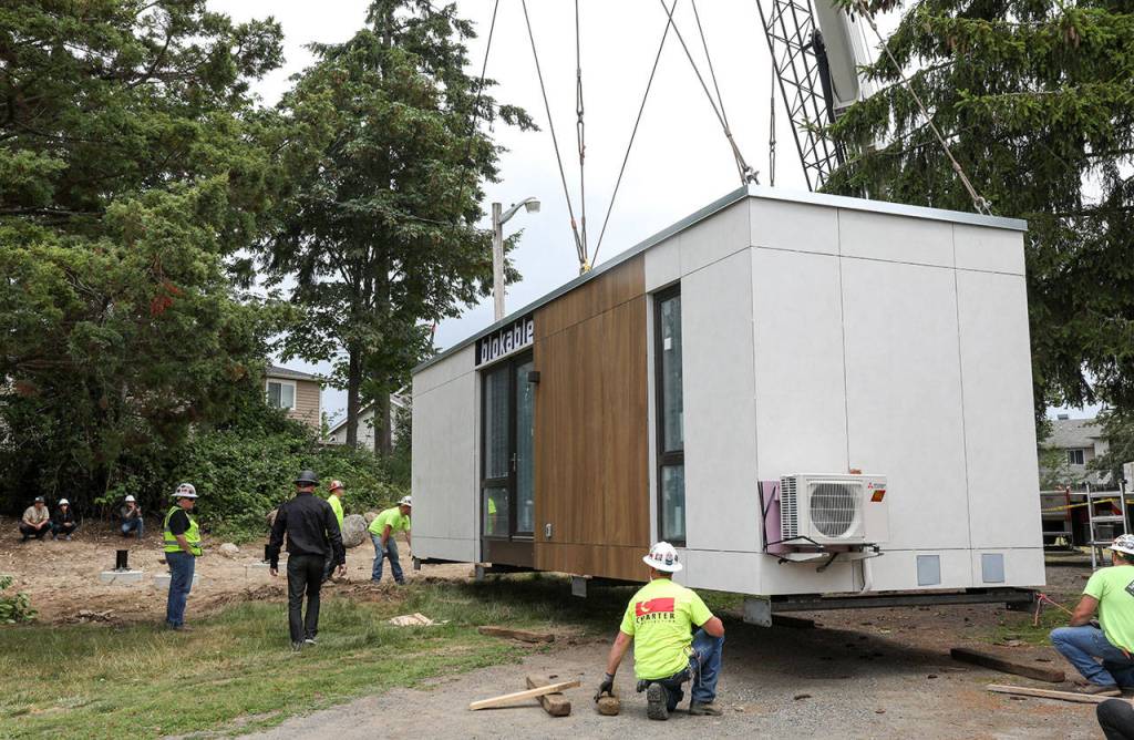 The Blok unit was at a warehouse in Vancouver, Washington. (Lizz Giordano / The Herald)