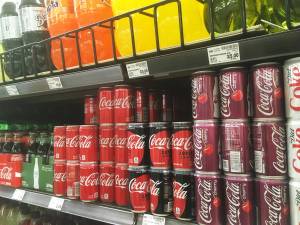 Soda pop seen at a grocery store in Everett. (Sue Misao / Herald file)