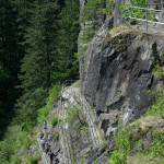 Hikers navigate a multi-switchback trail in Beacon Rock State Park thats less than a mile long to the top of its 848-foot-high basalt namesake. The reward? Sweeping views of the Columbia River Gorge. (Sharon Wootton)