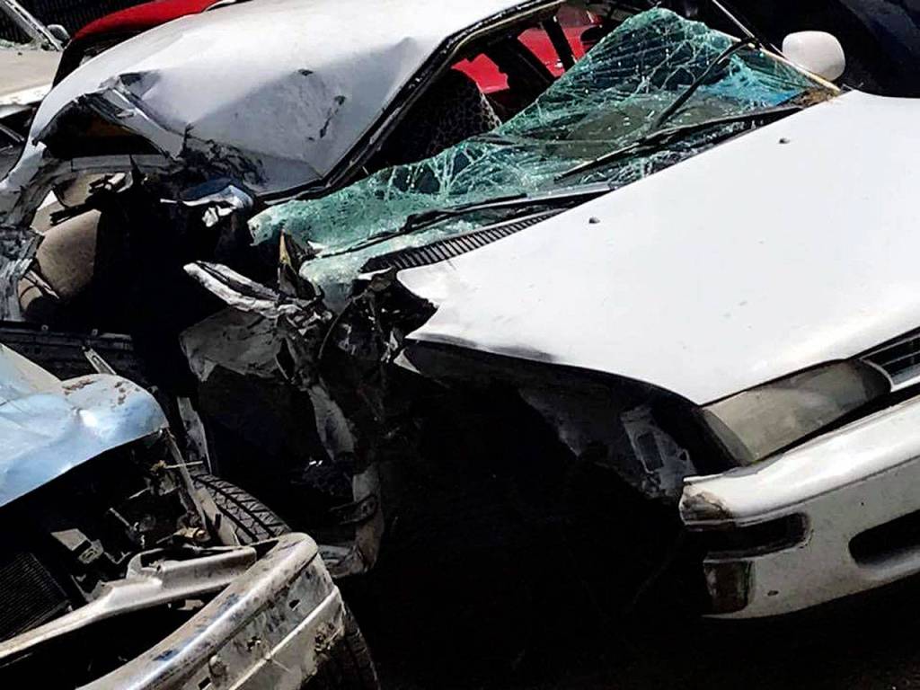 A head-on crash with a wrong-way driver killed Miriam Robinson, 28, and totaled her friends Toyota Corolla on July 1, 2018, near Arlington. (Family photo)