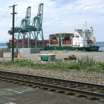 The container ship Westwood Victoria was seen at the Port of Everett in June. Read all about the past, present and future of the port <a href="https://www.heraldnet.com/business/by-export-value-everetts-quiet-port-surpasses-seattles/" target="_blank">here</a>. (Janice Podsada / The Herald)