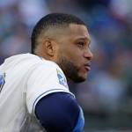 The Mariners Robinson Cano watches from the dugout during a game against the Indians on Sept. 24, 2017, in Seattle. (AP Photo/Ted S. Warren)