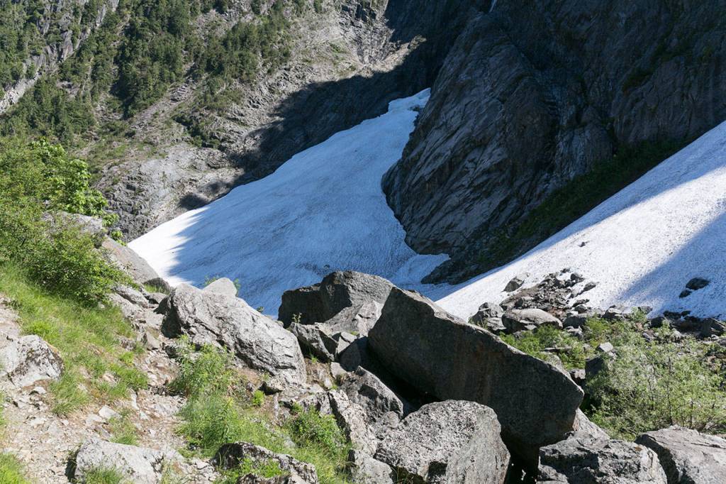 The Big Four Ice Caves Thursday afternoon in Granite Falls (Kevin Clark / The Herald)