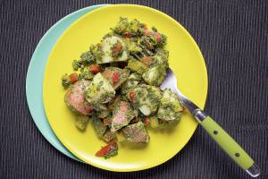 Kale pesto makes for a more healthful potato salad