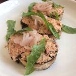 The bruschetta comes with smoked fish, pickled shallot, capers, dandelions and lemon on crunchy bread. Its among seven starter options at Everetts Capers and Olives. (Evan Thompson / The Herald)