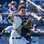Aquasoxs Geoandry Montilla throws the ball to second base during the game at Everett Memorial Stadium on Sunday, July 15, 2018 in Everett, Wa. (Olivia Vanni / The Herald)