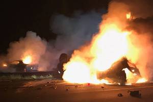 It was a messy night on northbound I-5 around Marysville