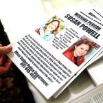 In this 2009 photo, a flier seeking information on the whereabouts of Susan Powell, who was reported missing in Utah, is shown at a press conference in Puyallup. (AP Photo/Ted S. Warren, File)