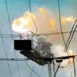 Cellphone video captures moment father, son hit power lines