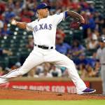 Texas Keone Kela delivers to San Diego during a June 25 game in Arlington, Texas. Kela, a former Everett Community College pitcher, was traded by the Rangers to Pittsburgh late Monday for a prospect and a player to be named later. (AP Photo/Ron Jenkins, File)