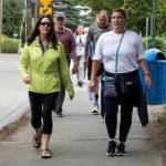 Lynnwoods group of South County Walkers starts off from Lynnwood Recreation Center on Aug. 2. (Kevin Clark / The Herald)