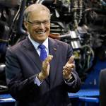 In this June 6 photo, Washington Gov. Jay Inslee applauds as he waits to speak at South Seattle College in Seattle during a news conference. (AP Photo/Ted S. Warren, file)