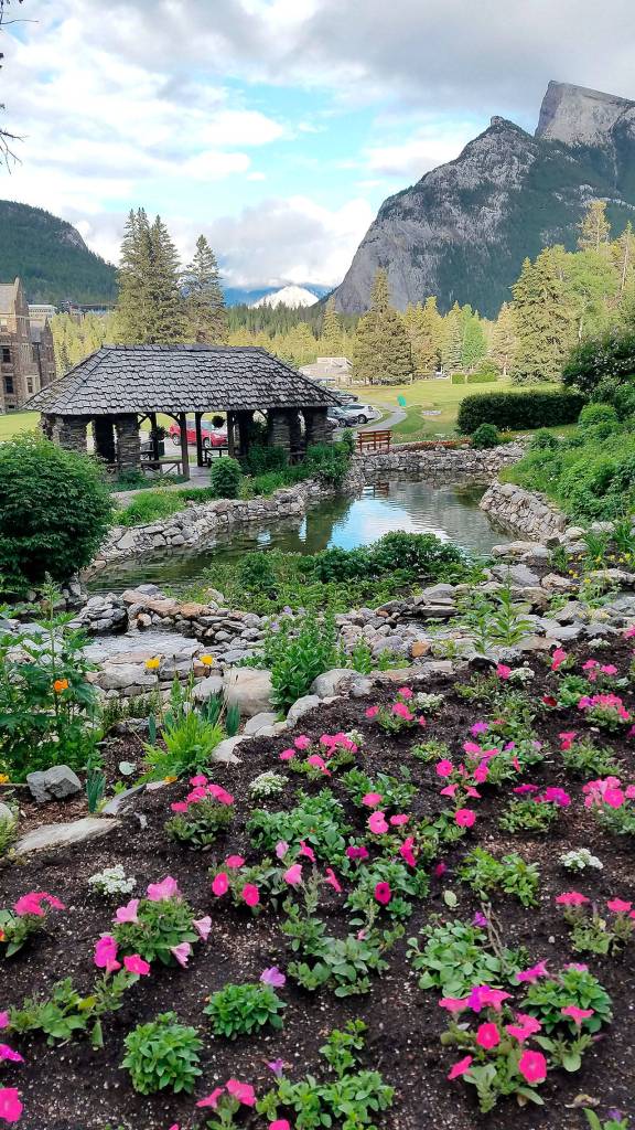 The Cascade Gardens in Banff are free and a quiet place to escape crowds.