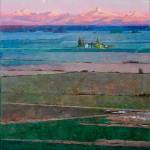 Cascade Sunset, oil on canvas