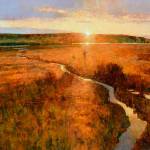 Heading into the Sunrise, oil on canvas