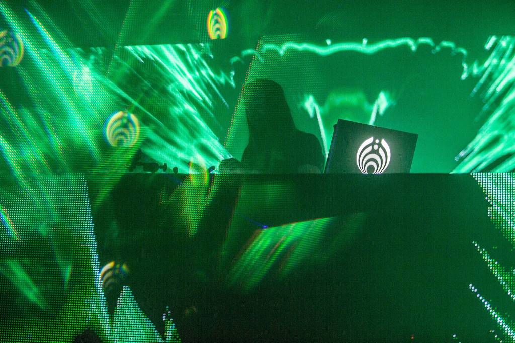 Bassnectar performs at the Summer Meltdown on Saturday, Aug. 4, 2018 in Darrington. (Olivia Vanni / The Herald)