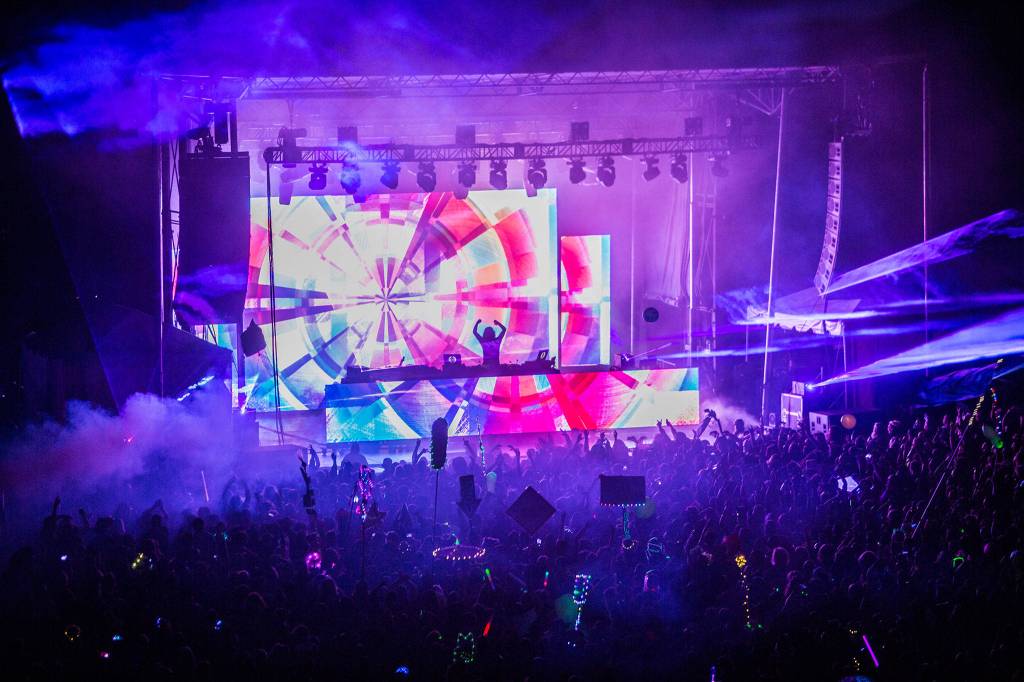 Bassnectar performs at the Summer Meltdown on Saturday, Aug. 4, 2018 in Darrington. (Olivia Vanni / The Herald)