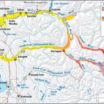 A map of Glacier Peaks volcano hazard zones (USGS)