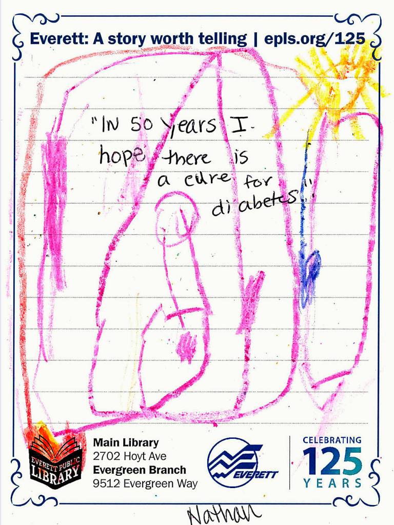 Postcard from Nathan, 5 (Courtesy Everett Public Library)