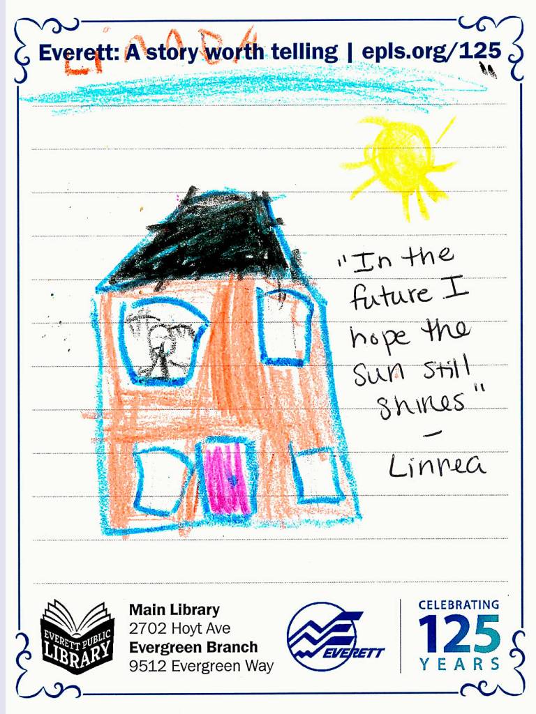 Postcard from Linnea, 5 (Courtesy Everett Public Library)