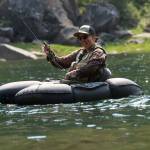 Anna Oenbring of Granite Falls enjoys fighting a fish that grabbed her fly in Slide Lake. (Mike Benbow photo)
