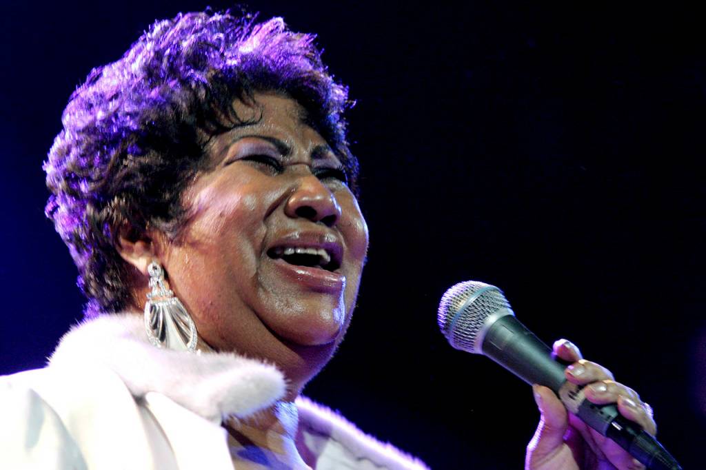 In this 2008 photo, Aretha Franklin performs at the House of Blues in Los Angeles. (AP Photo/Shea Walsh, file)